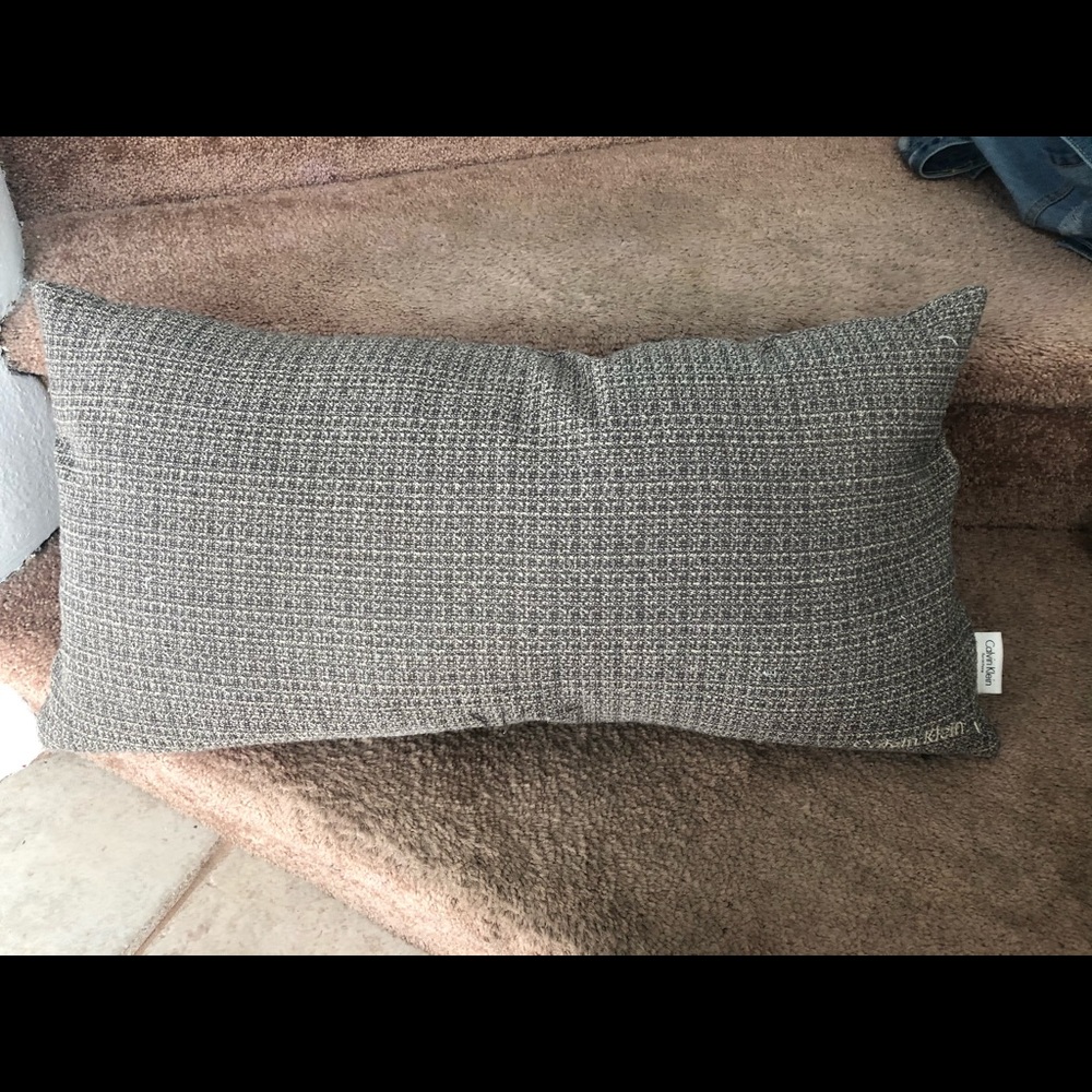 2 Calvin Klein decor woven lumbar pillows